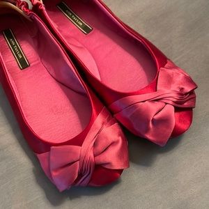 Ann Taylor Satin Bow Flats